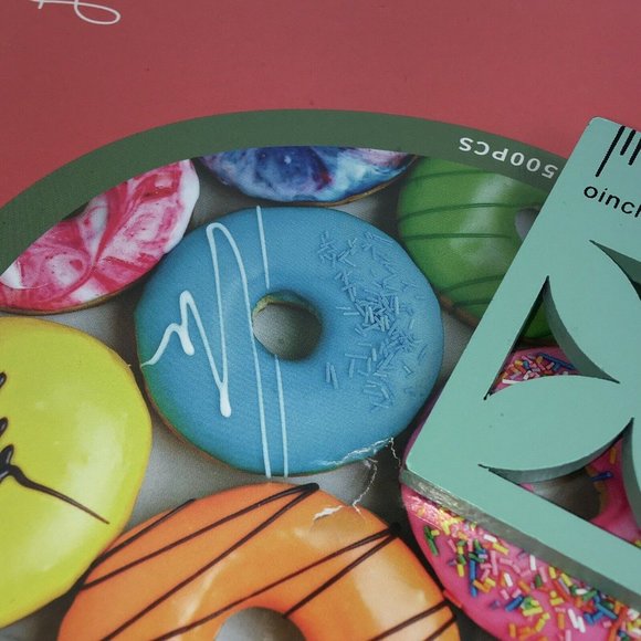 Fishwisdom Jigsaw Puzzle Donut Doughnut 500 Piece 20" X 15" Dessert Snacks New - Picture 8 of 12